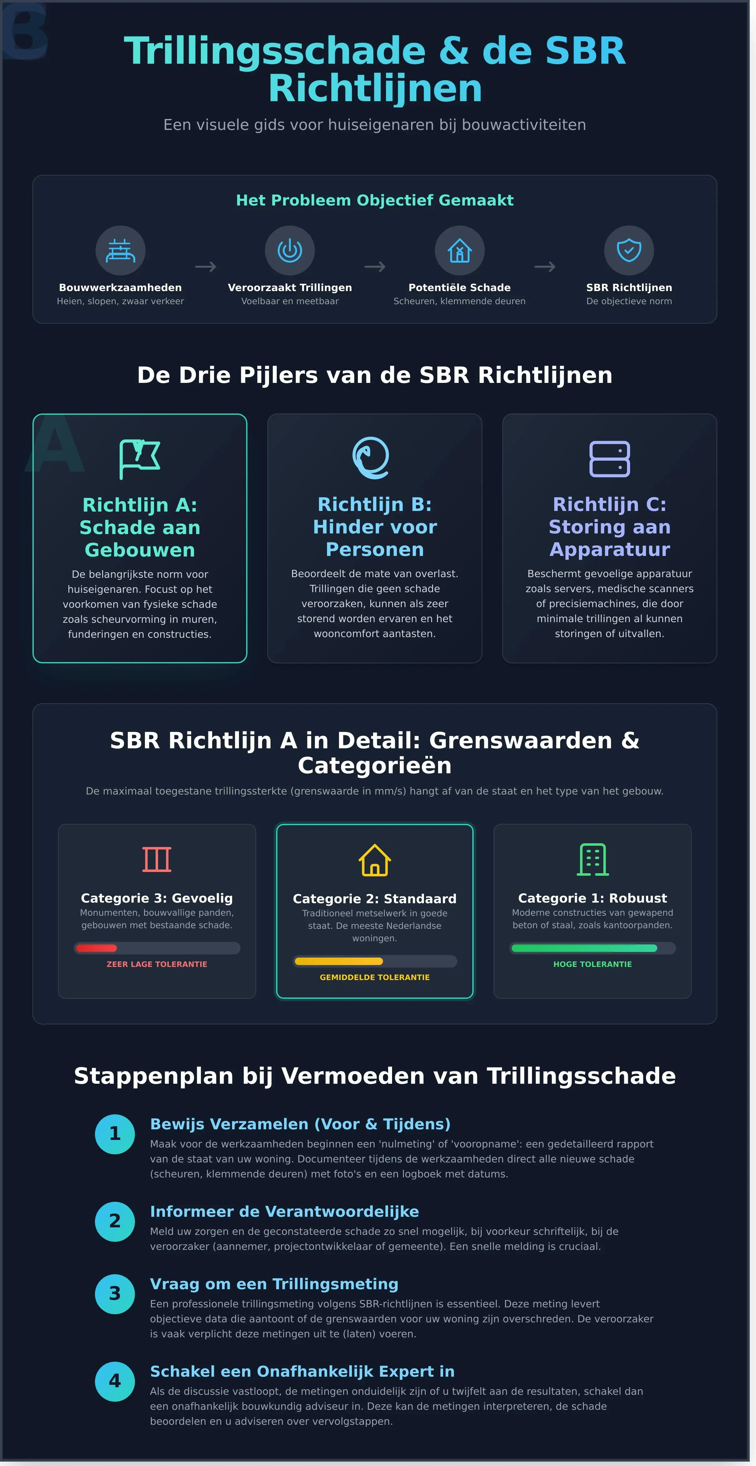 Trillingsschade en de SBR Richtlijnen: Een Duidelijke Uitleg - Infographic