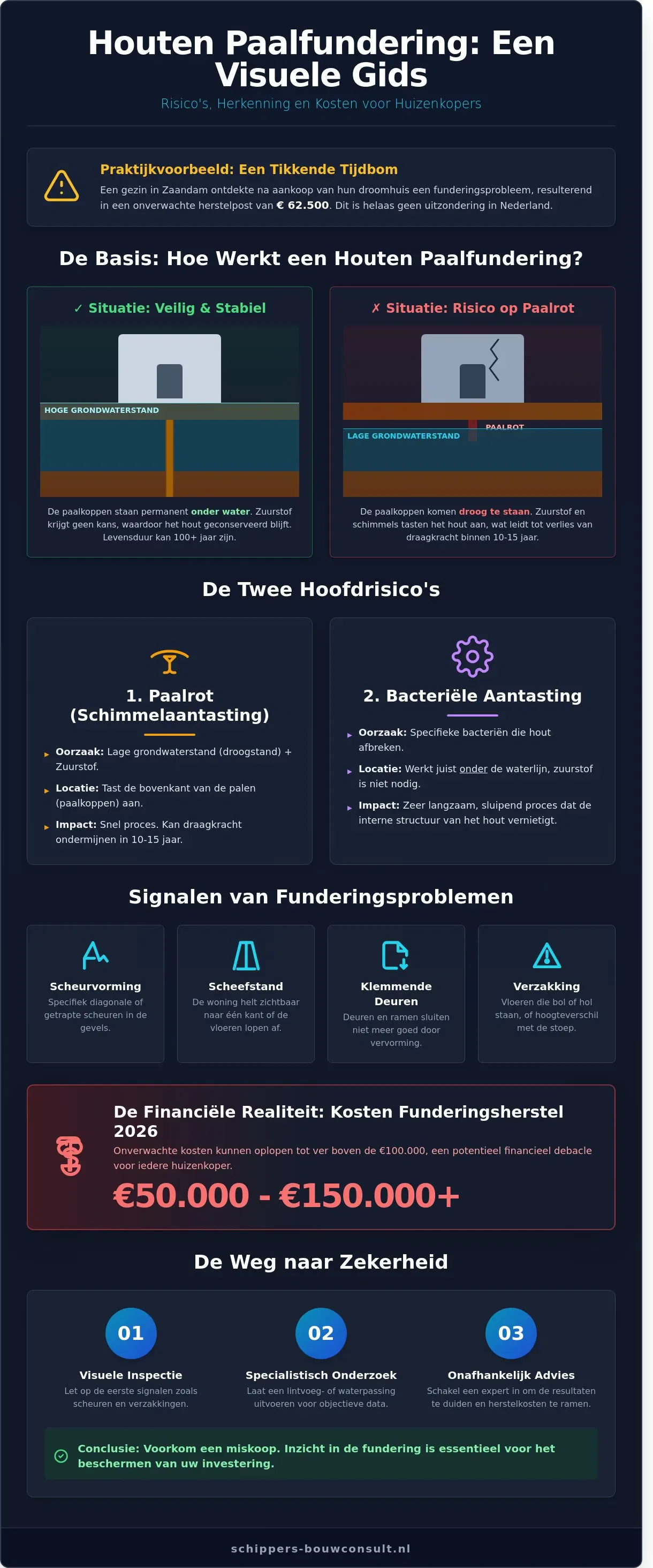 Houten Paalfundering: Alles over Risico’s, Herstel en Inspectie in 2026