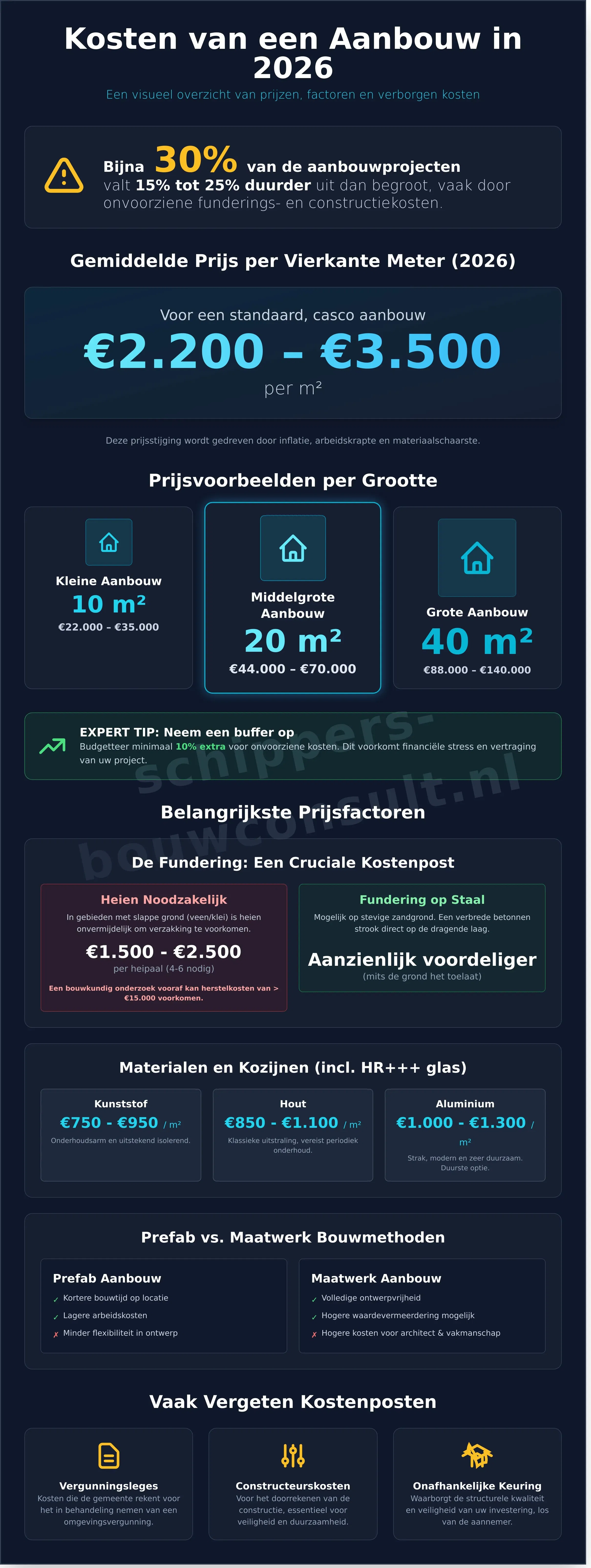 Kosten aanbouw: wat kun je verwachten in 2026? De complete prijsgids