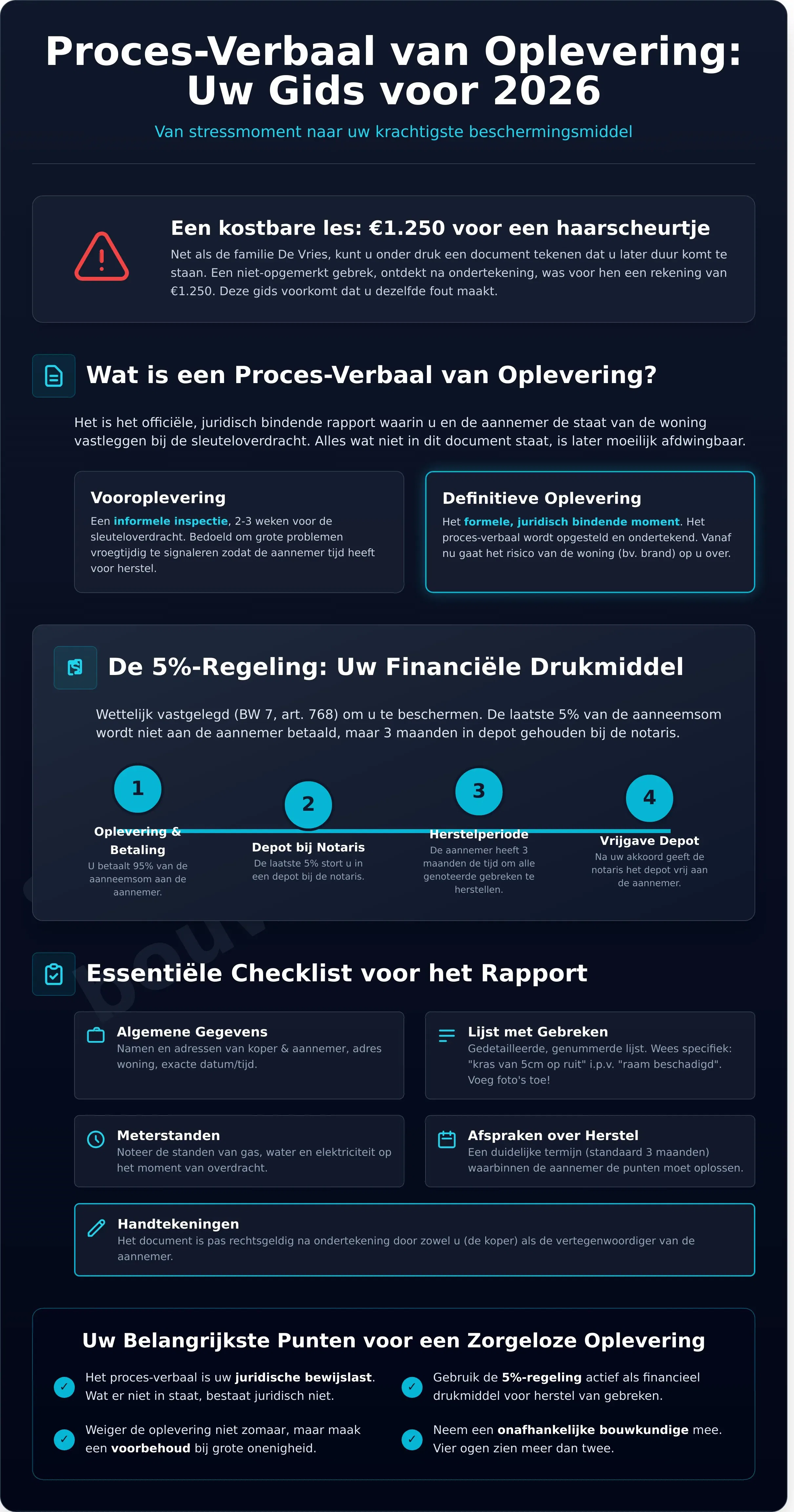 Proces-verbaal van oplevering: Alles wat u moet weten in 2026