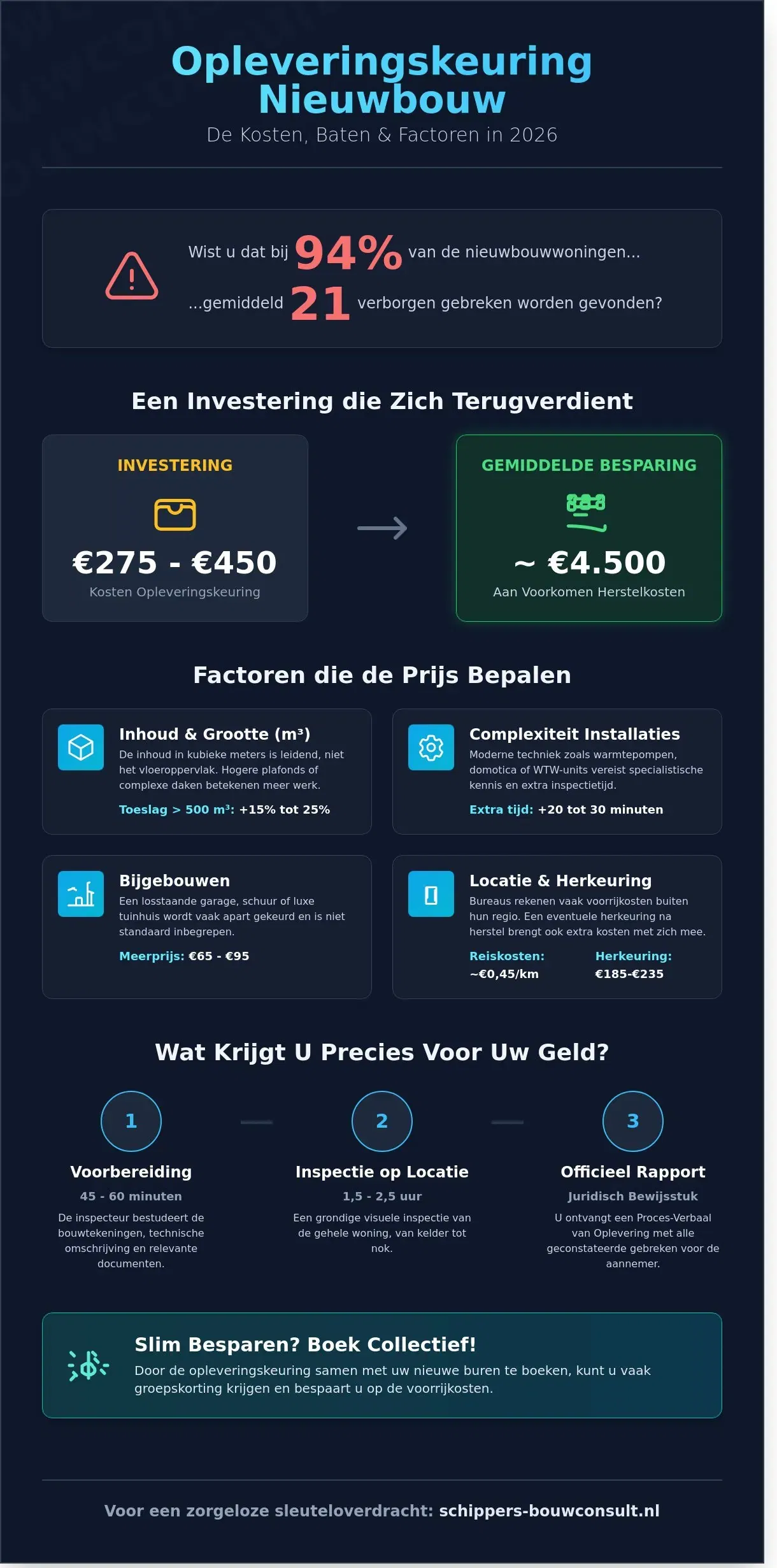Opleveringskeuring Nieuwbouw Kosten 2026: Wat betaal je echt?