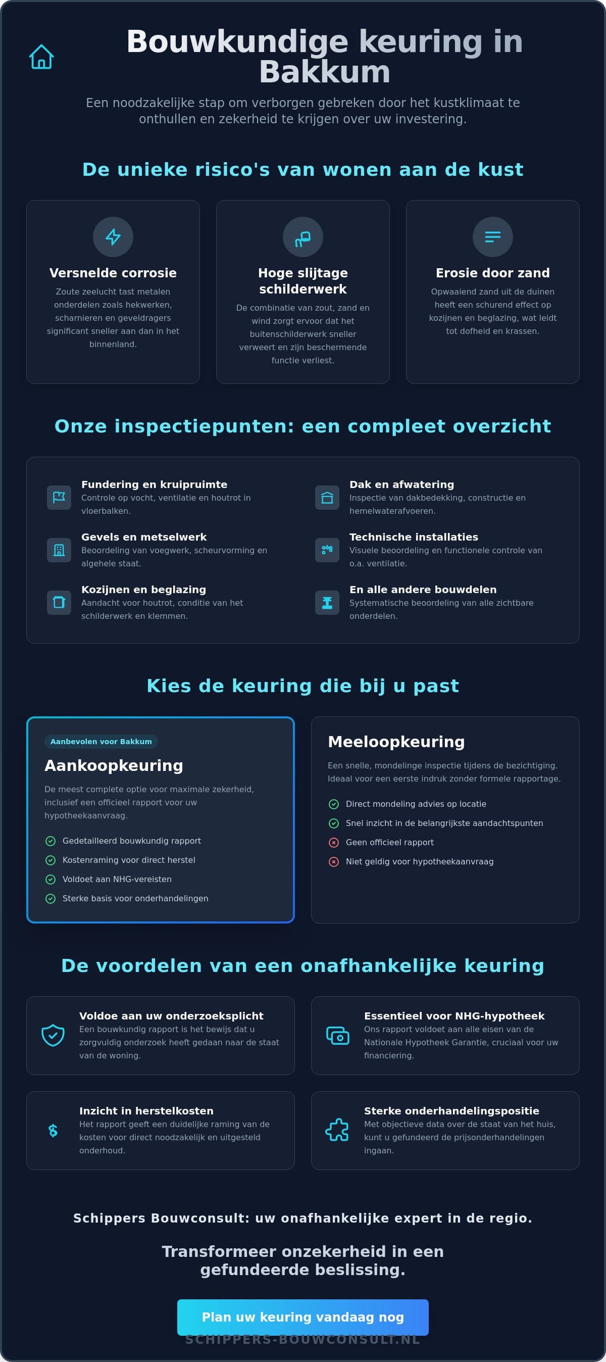 Bouwkundige keuring Bakkum: alles wat je moet weten voor je aankoop