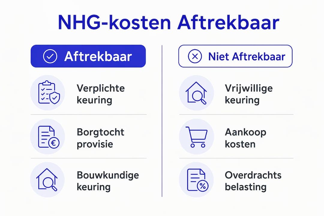 Infographic: welke NHG-kosten zijn wel en niet aftrekbaar?