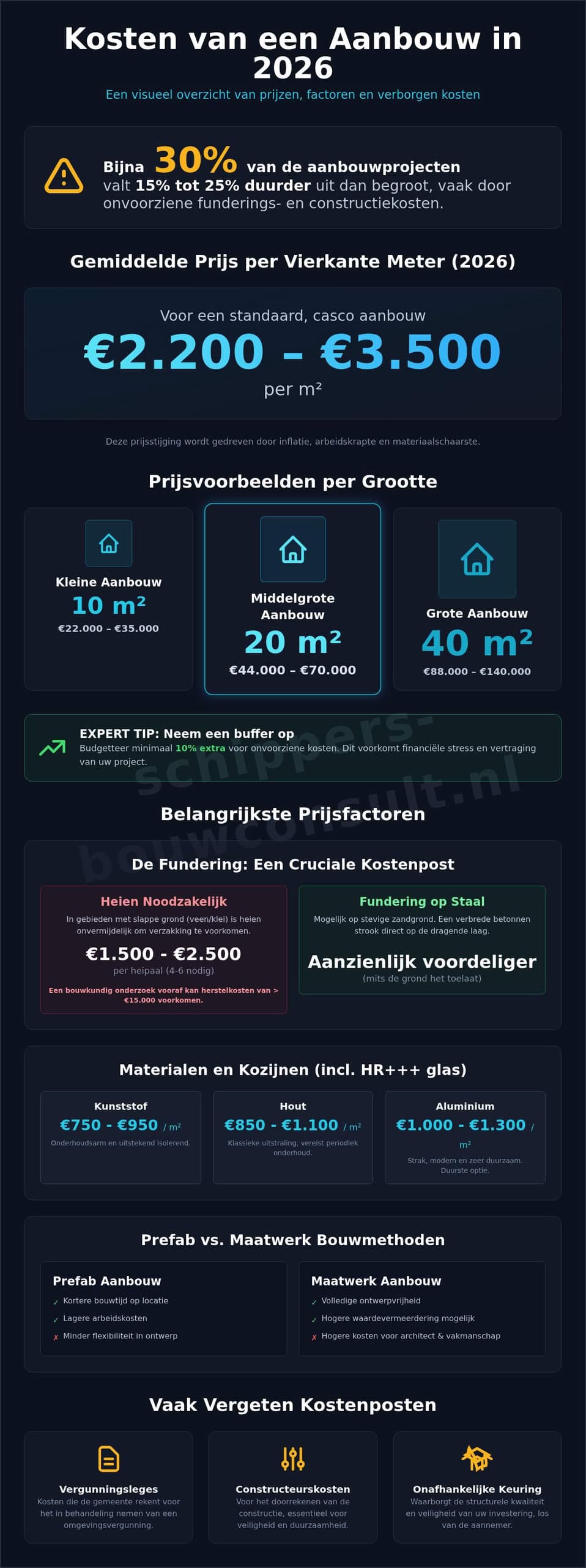 Kosten aanbouw: wat kun je verwachten in 2026? De complete prijsgids
