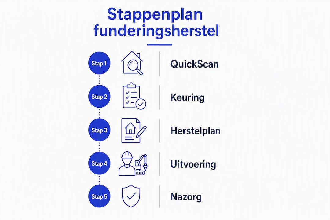 Overzichtelijke infographic: stap voor stap naar een stevige fundering