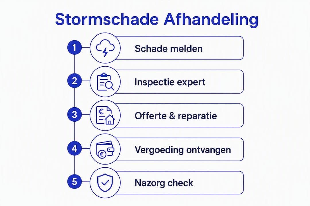 Infographic: Zo pak je stormschade stap voor stap aan