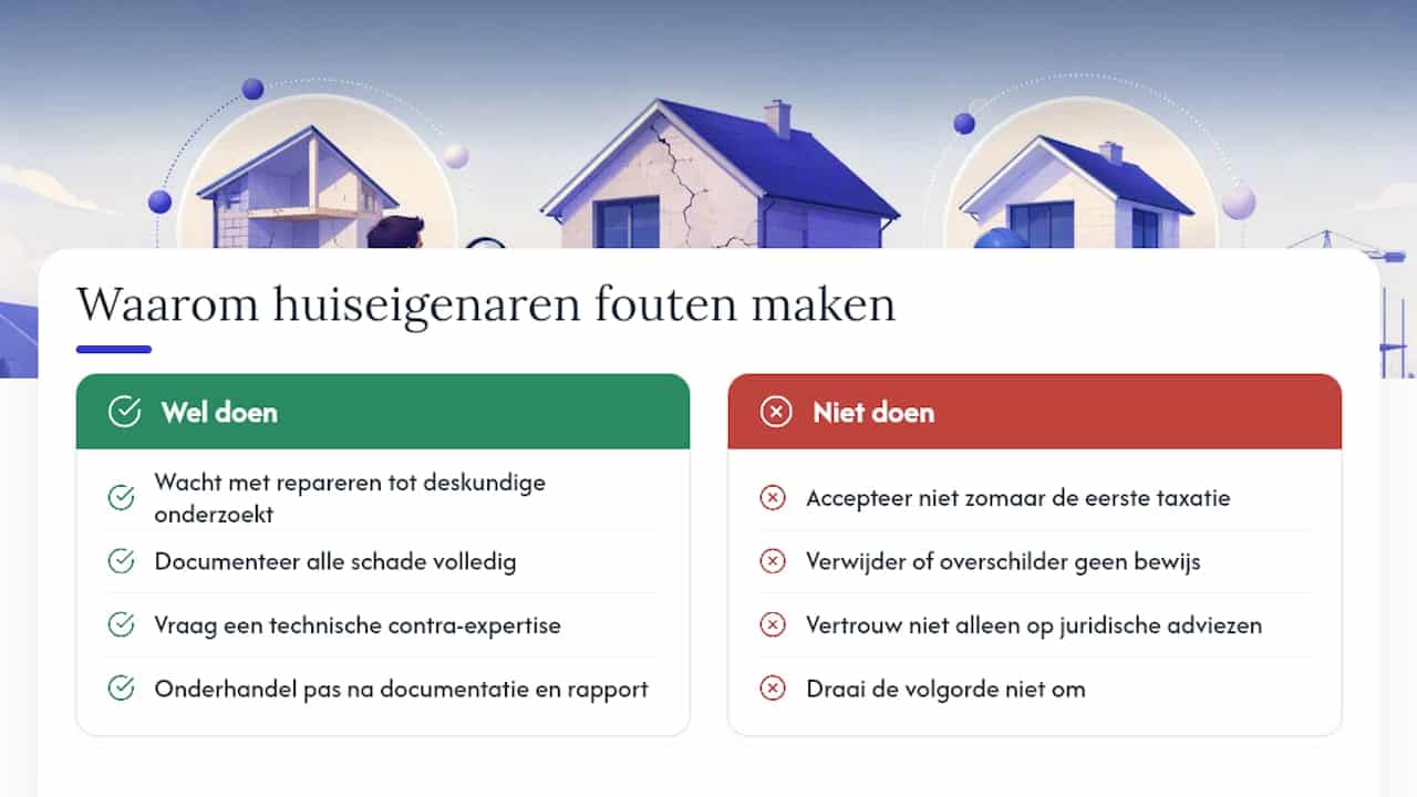 Waarom de meeste huiseigenaren te snel akkoord gaan — overview diagram
