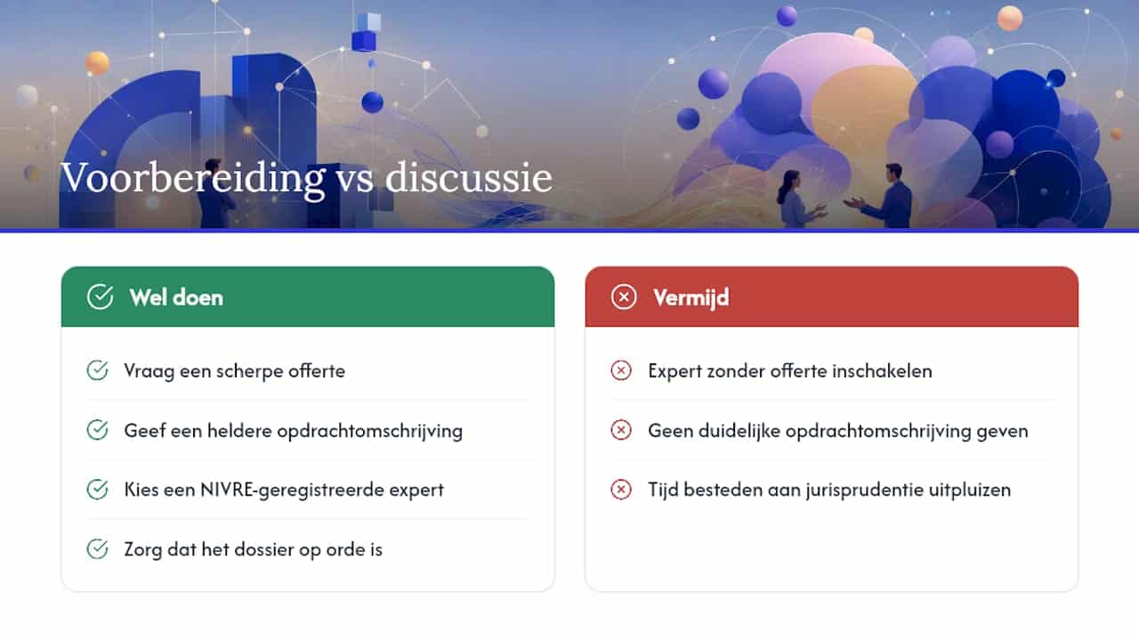 Waarom voorbereiding belangrijker is dan gelijk hebben — overview diagram
