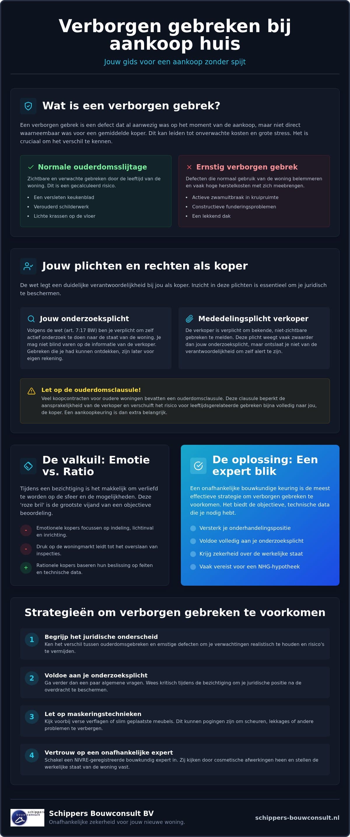 Verborgen gebreken voorkomen bij de aankoop van een huis: zo voorkom je spijt