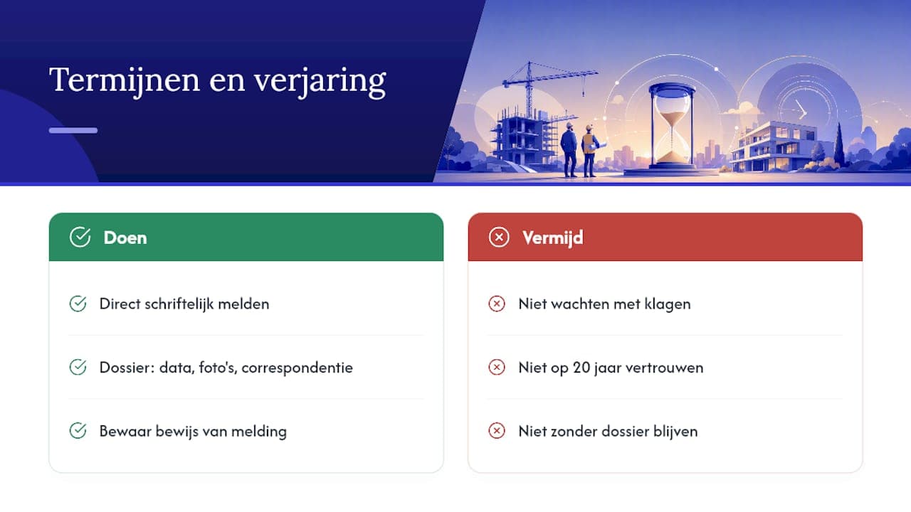 Termijnen en verjaring: hoe lang kunt u nog aanspraak maken? — overview diagram