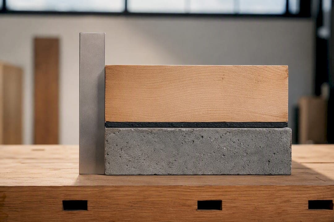 Isolatielaag tussen hout en beton